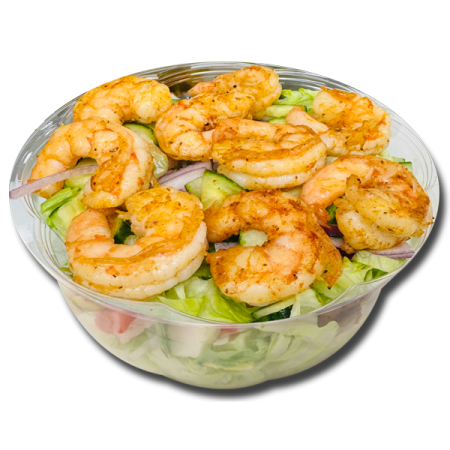 Shrimp Over Salad